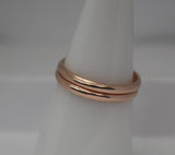 LR230RG - Solid 9ct ROSE gold two band Stacking Ring