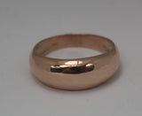 LR242 - Domed half round Solid rose gold Stacking Ring