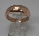 LR242 - Domed half round Solid rose gold Stacking Ring