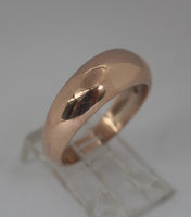 LR242 - Domed half round Solid rose gold Stacking Ring