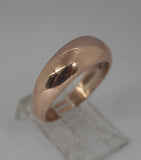 LR242 - Domed half round Solid rose gold Stacking Ring