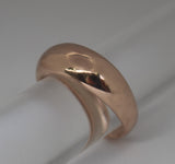 LR242 - Domed half round Solid rose gold Stacking Ring