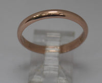 WR14 - 3mm half round Solid 9CT ROSE GOLD Stacking Ring