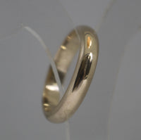 WR15 - 4mm half round Solid 9CT YELLOW GOLD Stacking Ring