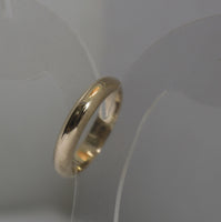 WR15 - 4mm half round Solid 9CT YELLOW GOLD Stacking Ring