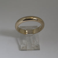 WR15 - 4mm half round Solid 9CT YELLOW GOLD Stacking Ring