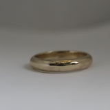 WR15 - 4mm half round Solid 9CT YELLOW GOLD Stacking Ring