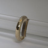 WR15 - 4mm half round Solid 9CT YELLOW GOLD Stacking Ring