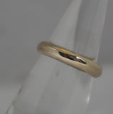 WR15 - 4mm half round Solid 9CT YELLOW GOLD Stacking Ring