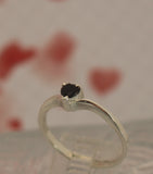 LR779 Natural Heart shape Sapphire set in a Sterling Silver ring