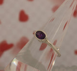 LR236 Amethyst set in handcrafted Sterling 925 Silver ring