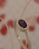 LR236 Amethyst set in handcrafted Sterling 925 Silver ring