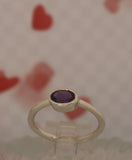 LR236 Amethyst set in handcrafted Sterling 925 Silver ring