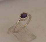 LR236 Amethyst set in handcrafted Sterling 925 Silver ring