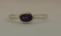 LR236 Amethyst set in handcrafted Sterling 925 Silver ring