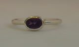 LR236 Amethyst set in handcrafted Sterling 925 Silver ring