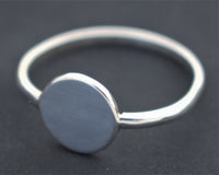 LR202 - Solid Sterling silver Disc Stacking Silver Ring