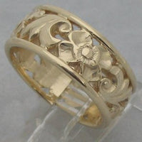 LR430 - Hand crafted 9ct Yellow gold filigree ring