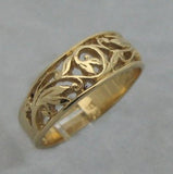 LR483 - hand crafted 9ct yellow gold filigree ring