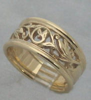 LR498 - 9ct Yellow gold hand crafted filigree ring