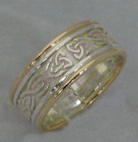 LR504 - 9ct yellow gold and sterling Silver Celtic knot ring