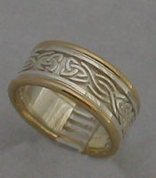 LR504 - 9ct yellow gold and sterling Silver Celtic knot ring