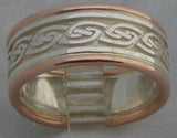 LR505 - 9ct Rose gold and sterling Silver Celtic knot ring