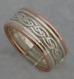 LR505 - 9ct Rose gold and sterling Silver Celtic knot ring