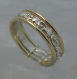 LR506 - 9ct Yellow gold and sterling Silver filigree ring