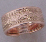 LR516 - Solid 9ct ROSE gold filigree ring