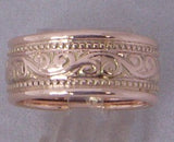 LR516 - Solid 9ct ROSE gold filigree ring