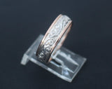 LR200 - 9ct ROSE gold and sterling Silver filigree ring