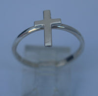 LR206 - Solid Sterling silver Cross Stacking Silver Ring