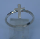 LR206 - Solid Sterling silver Cross Stacking Silver Ring