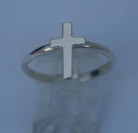 LR206 - Solid Sterling silver Cross Stacking Silver Ring