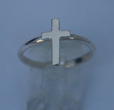 LR206 - Solid Sterling silver Cross Stacking Silver Ring