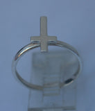 LR206 - Solid Sterling silver Cross Stacking Silver Ring