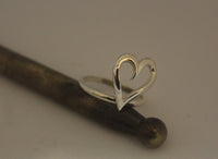 LR210 - Solid Sterling silver Heart Stacking Silver Ring