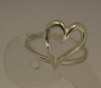 LR210 - Solid Sterling silver Heart Stacking Silver Ring