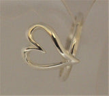 LR210 - Solid Sterling silver Heart Stacking Silver Ring