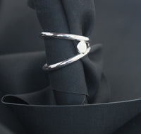 LR220 - Solid Sterling silver split Stacking Silver Ring