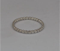 LR223 - Solid Sterling silver hammered dot Stacking Ring