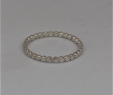 LR223 - Solid Sterling silver hammered dot Stacking Ring