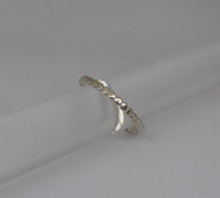 LR223 - Solid Sterling silver hammered dot Stacking Ring