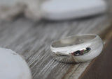 LR242 - Domed half round Solid Sterling silver Stacking Ring