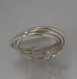 LR249 - Solid Sterling silver "3 band" Russian Stacking Ring