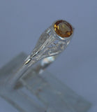 LR300 Natural Citrine bezel set in a Sterling Silver filagree ring