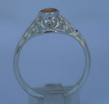 LR300 Natural Citrine bezel set in a Sterling Silver filagree ring