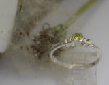 LR309 Natural Peridot Ring Handcrafted in Sterling 925 Silver