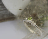 LR309 Natural Peridot Ring Handcrafted in Sterling 925 Silver